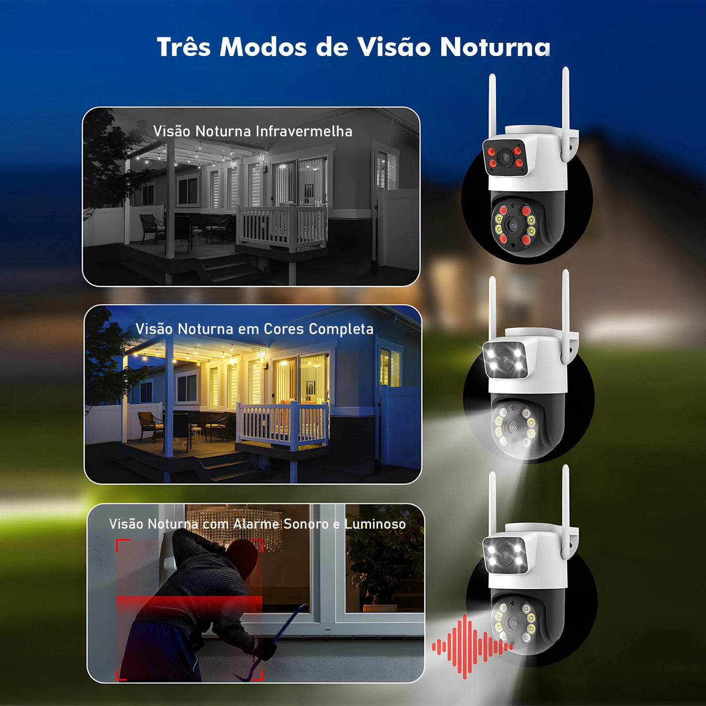 Câmera de Segurança Wi-Fi iCSee com Visão Noturna