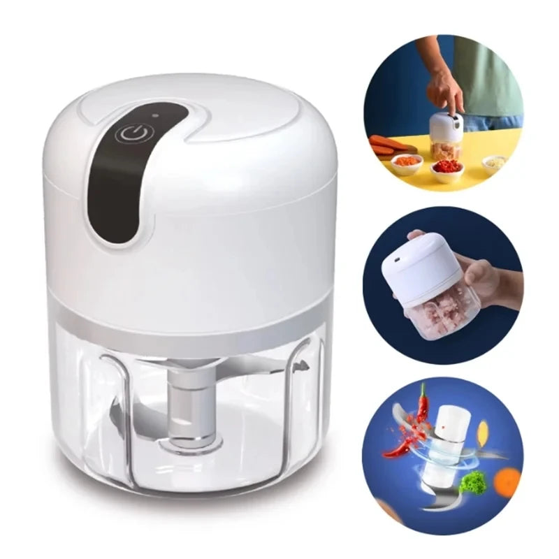 Mini Processador Elétrico Recarregável para Alimentos