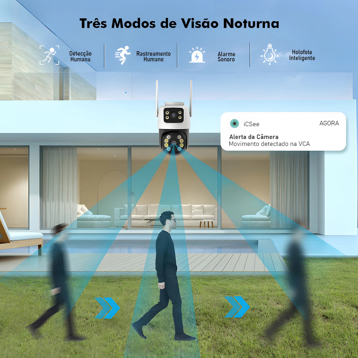 Câmera de Segurança Wi-Fi iCSee com Visão Noturna