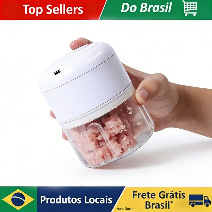 Mini Processador Elétrico Recarregável para Alimentos